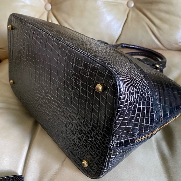 Vintage Brahmin Vivian Satchel & Wallet Set Melbourne Leather Tri-Color - Picture 8 of 15